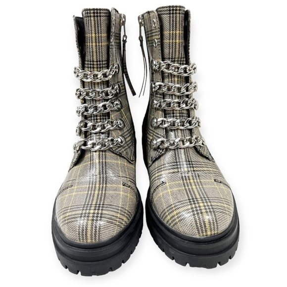 CIRCUS Sam Edelman Gili Plaid Combat Boots Platform 6 - Picture 4 of 11